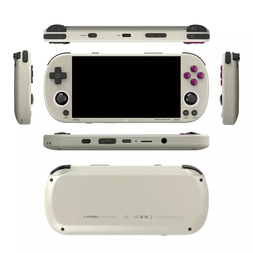 Trimui Smart Pro Console de jogos portátil 4.96 ''tela IPS Sistema Linux Joystick Iluminação RGB Smartpro Retro Video Game Player Presente