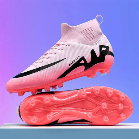 Sapatos de futebol profissional para homens, botas de futebol para meninos, tornozelo, antiderrapante, tênis TF, FG, calçados esportivos confortáveis, unissex, novos