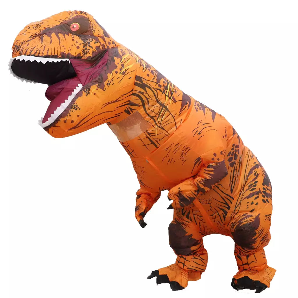 Adulto t-rex traje inflável em pé dinossauro mascote para halloween & natal diversão animal festa rpg roupa vestuário