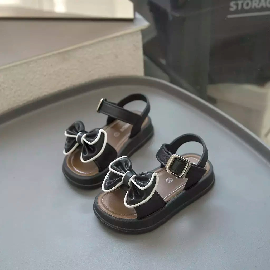 Meninas princesa sandálias de verão crianças verão sapatos de praia sapatos de dedo do pé aberto moda bowknot casual meninas sandálias sapatos de verão