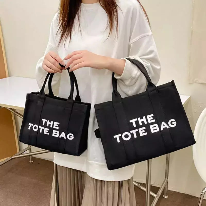 Bolsa tote feminina casual lona grande capacidade bolsas femininas designer letras ombro crossbody sacos de luxo grande shopper