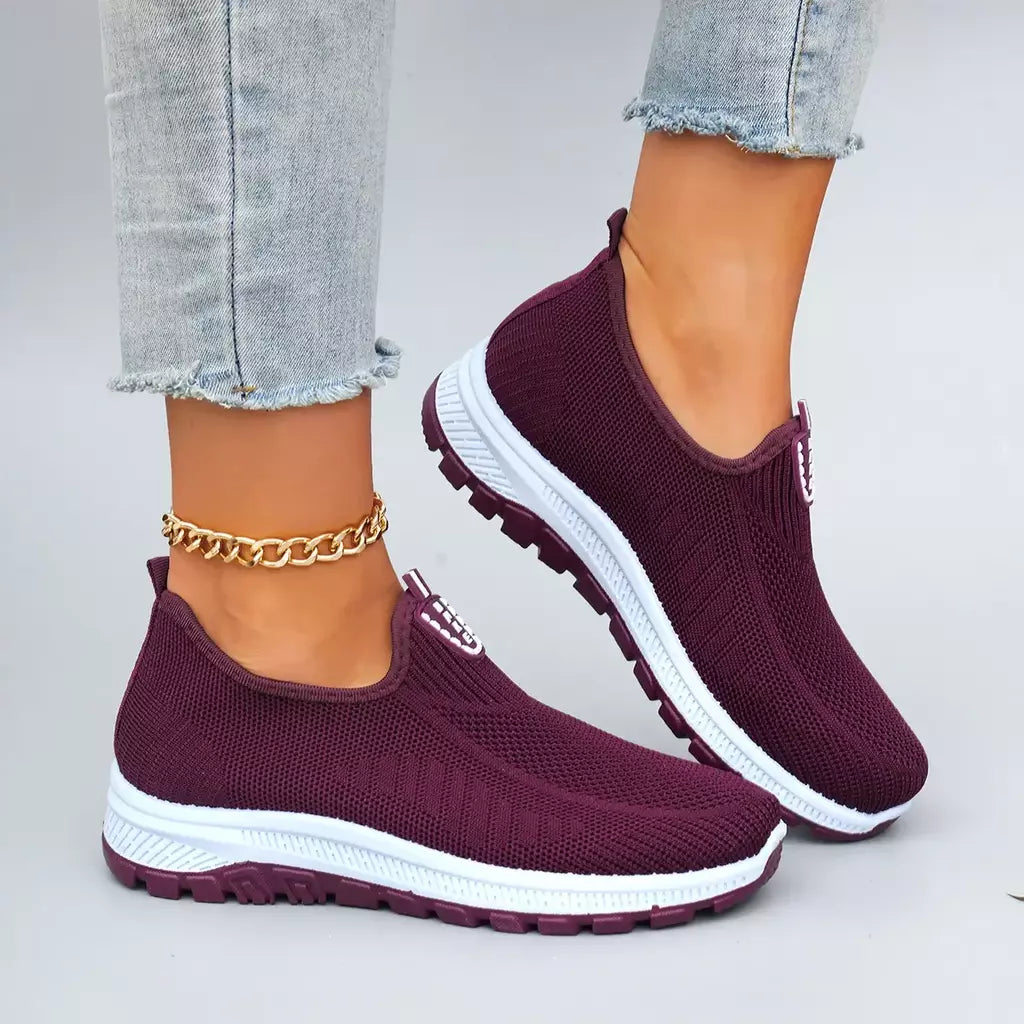 Verão feminino malha respirável sapatos planos sapatos femininos tênis casuais, liberação frete grátis
