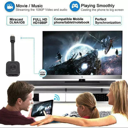 Projetor portátil para celular, wi-fi, sem fio, compatível com hdmi, espelhamento, adaptador de exibição de tela, transmissão de vídeo