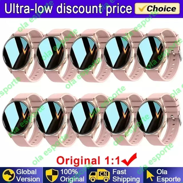 Samsung-Galaxy Smartwatch para homens e mulheres, monitoramento de saúde AMOLED, relógio impermeável, assistente de voz, chamada Bluetooth, relógio inteligente, 2022