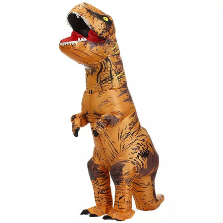 Adulto crianças trajes de dinossauro inflável terno vestido anime festa cosplay carnaval purim traje de halloween para homem mulher