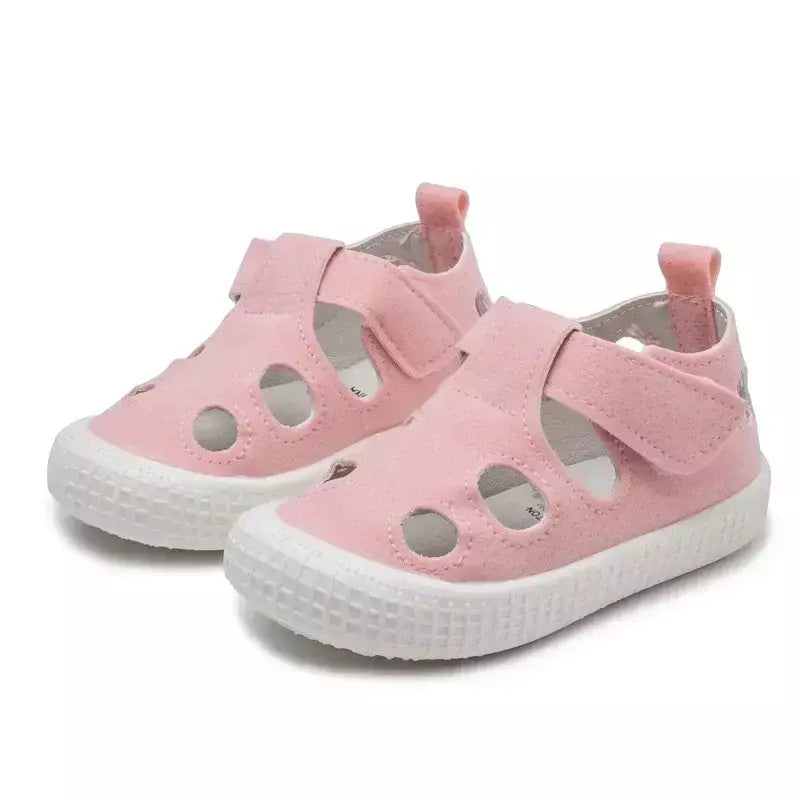 Crianças metade sandálias meninos esportes sapatos casuais recortes oco moda 2024 nova primavera verão crianças meninas sandálias 21-30