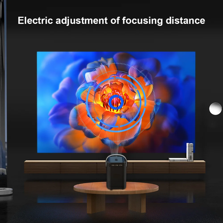 HONGTOP Android Inteligente Mini Projetor 300ANSI Lumen Projetor Portátil 4K com WIFI Bluetooth 1080P Home Movie Theater Beamer