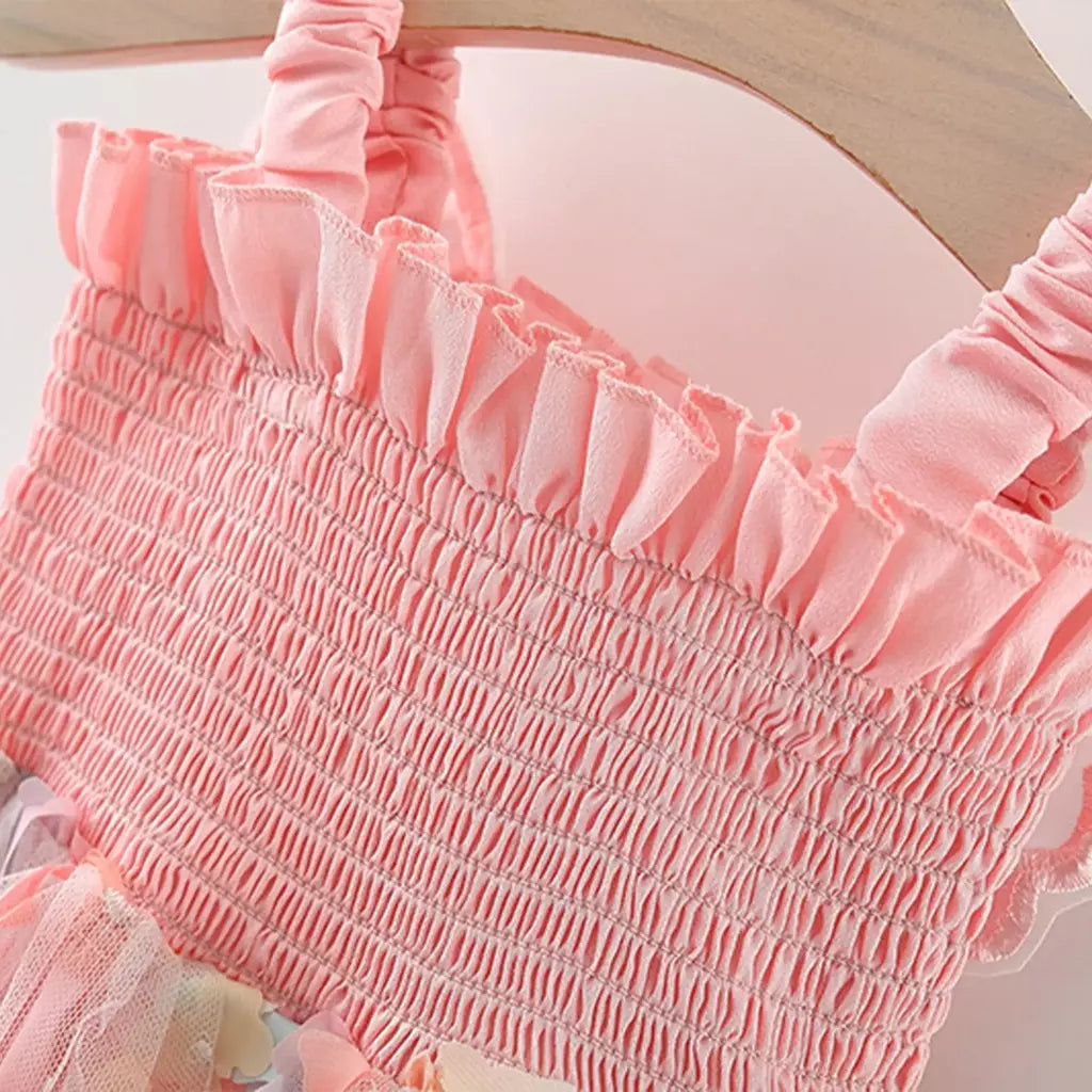 Novo bebê meninas festa de aniversário vestidos de noite verão asas borboleta crianças roupas doce colorido criança crianças traje