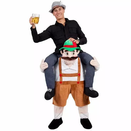 Unissex festa de halloween cosplay trajes conjuntos para mulheres homens volta engraçado animal calças fantasia vestir-se oktoberfest macacões macacão