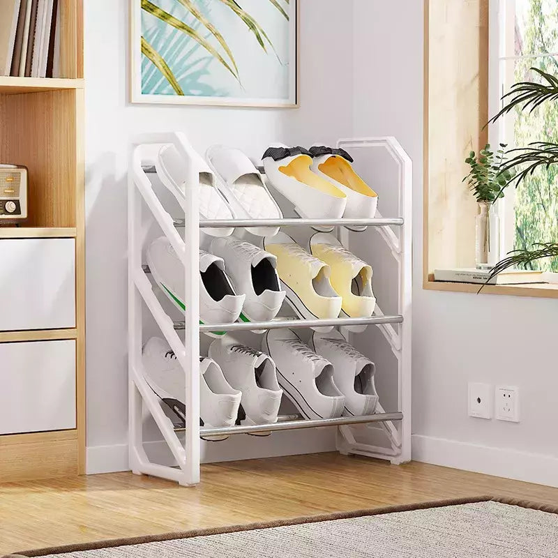 Criativo Home Shoe Cabinet, 3 Camada De Armazenamento Rack, Montagem Porta Do Quarto, Caixa De Sapato, Classificação E Armazenamento Rack, Produtos Domésticos