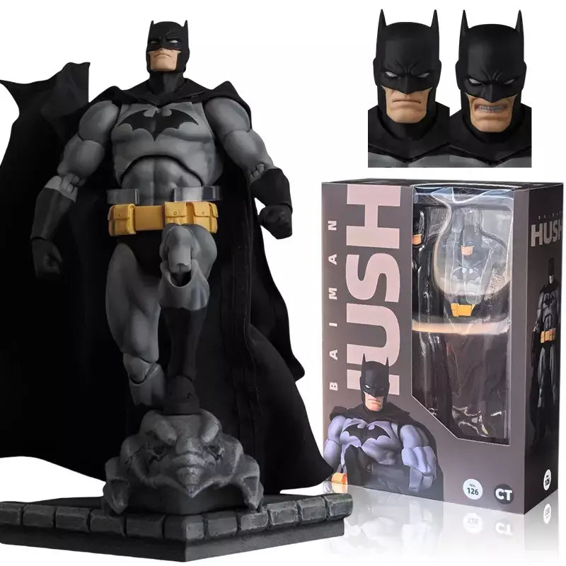 (Em estoque) brinquedos ct batman hush mafex 126 figura de ação dc batman conjunta móvel versão em quadrinhos coleção estatueta modelo brinquedo presente