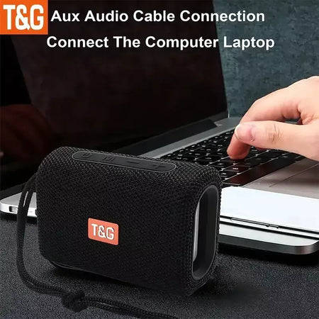 Alto-falante bluetooth tg313 mini amplificador portátil ao ar livre à prova dwaterproof água baixo alta fidelidade caixa de alto-falante luz led suporte cartão tf rádio fm