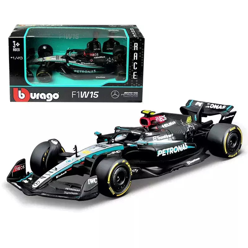 Bburago 1:43 2024 F1 Mclaren Mcl38 Monaco Grand Prix F1 Liga Modelo Diecast # 4 # 81 Lando Norris ? Presente de brinquedos para carros F1