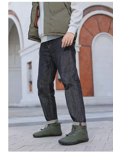 2024 novas botas de inverno para homens neve descalço mulheres ao ar livre antiderrapante pele quente tênis casuais plus size botas de tornozelo sapatos de caminhada