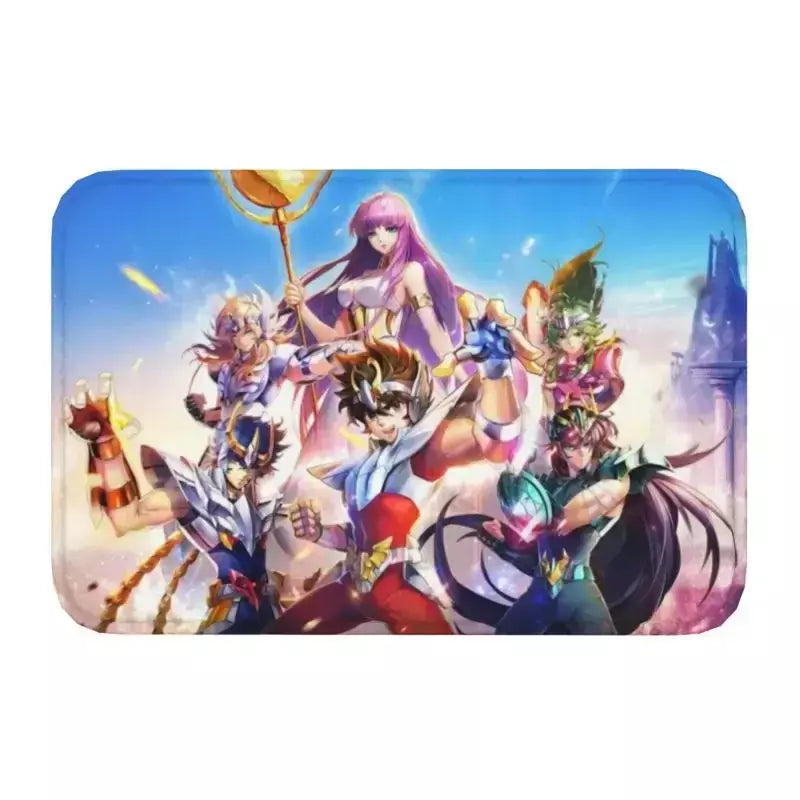 Personalizado cavaleiros do zodíaco saint seiya pegasus fantasia capacho tapete antiderrapante banheiro cozinha garagem tapete 40*60cm