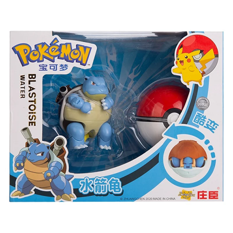 Sobre pokemon anime figura charizard pikachu gyados bolso monstro figura pokeball ação deformação brinquedo modelo crianças presente