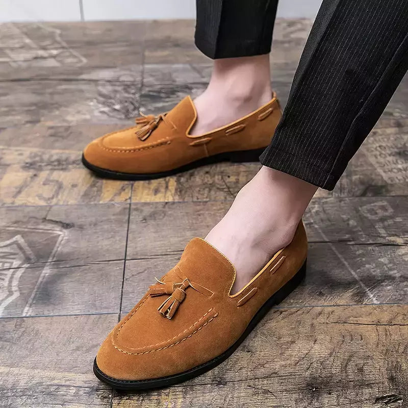 Mocassim preto masculino, mocassim de pedal único, sapato de vestido de negócios marrom, vestido de noiva italiano, tamanho 38-48, novo