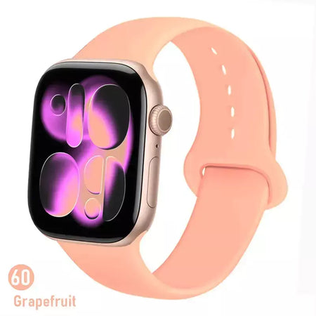 Pulseiras de silicone para apple watch pulseira 44mm 45mm 40 41mm 42-46mm pulseiras esportivas iwatch série 10 11 9 8 7 6 5 4 se ultra 3/2 49mm