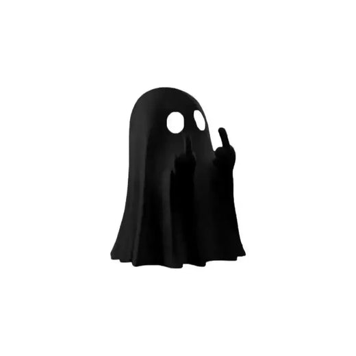 Estátua de resina fantasma fofa, estatueta de dedo médio, decoração assustadora de halloween para prateleira, lareira, mesa de café, ornamento de festa em casa