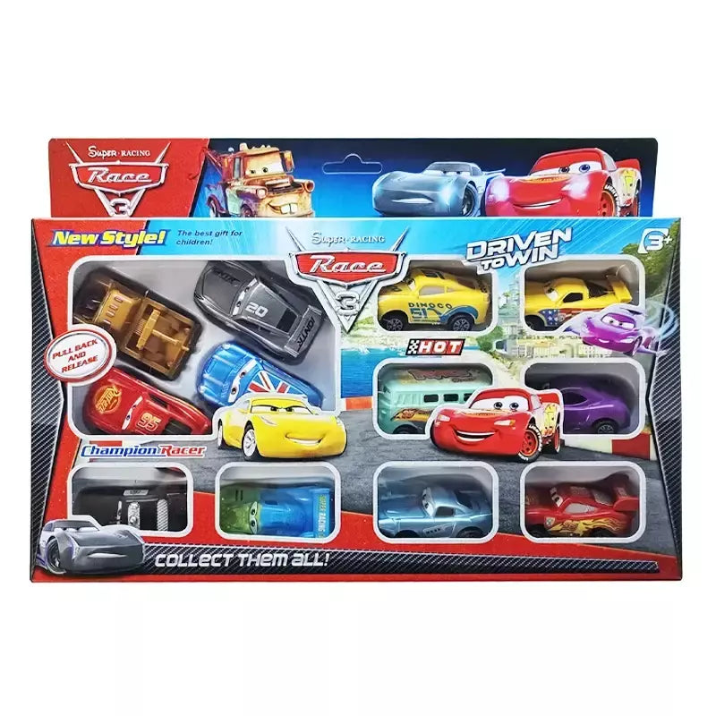 Mini 12 pçs disney pixar carros 3 pistão copo rebote carro coleção relâmpago mcqueen jackson tempestade pvc modelo de carro brinquedo para crianças