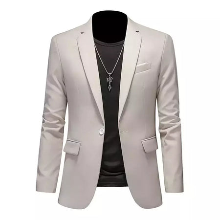 Blazer Casual de Negócios Masculino, Jaqueta Monocromática, Casacos Oversize, Smoking Masculino, Roupas de Marca, Roupas de Trabalho, Plus Size M-6XL