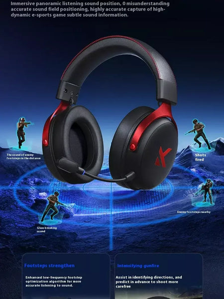 Original mchoose v9 pro personalizado gaming fone de ouvido tri-mode esports fones de ouvido hi-res música ativo redução de ruído fones de ouvido pc