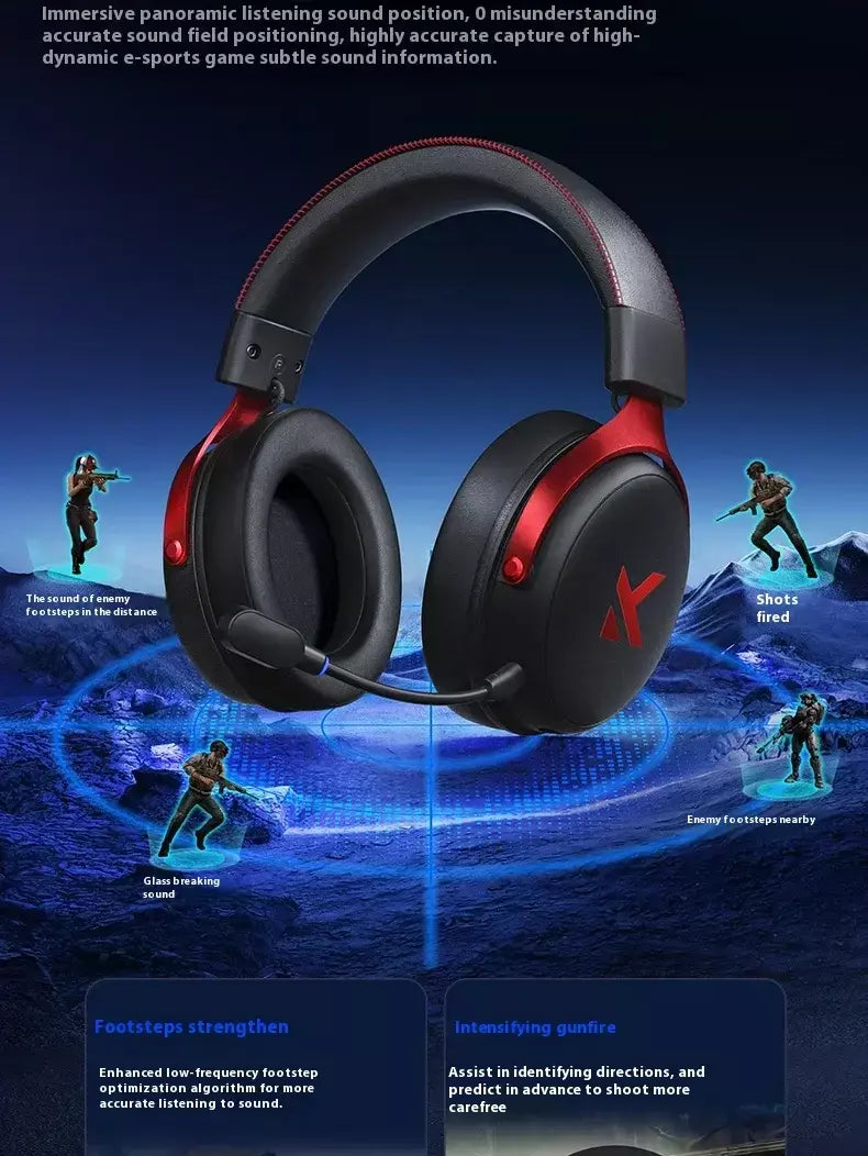 Original mchoose v9 pro personalizado gaming fone de ouvido tri-mode esports fones de ouvido hi-res música ativo redução de ruído fones de ouvido pc