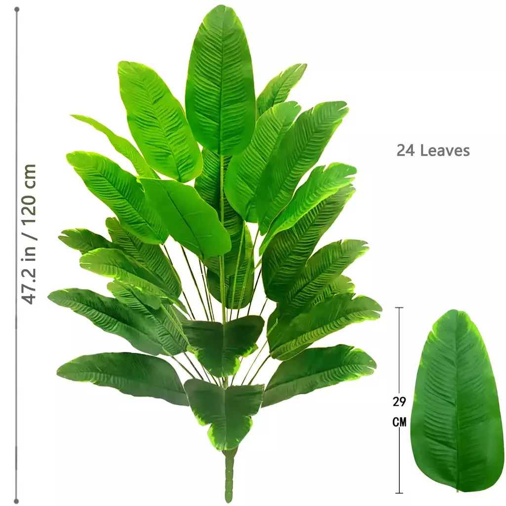 65-125cm/47.2in grande palmeira tropical falso banana planta folhas toque real strelitzia reginae planta de plástico para casa jardim