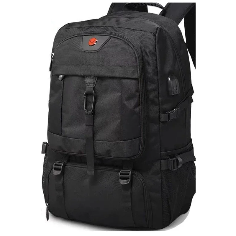 Mochila de Viagem Grande Impermeável Para Homens, Compartimento Separado De Sapatos, Bolsa De Negócios, Esportes Ao Ar Livre, Mochilas De Armazenamento Pretas, 50L, 80L