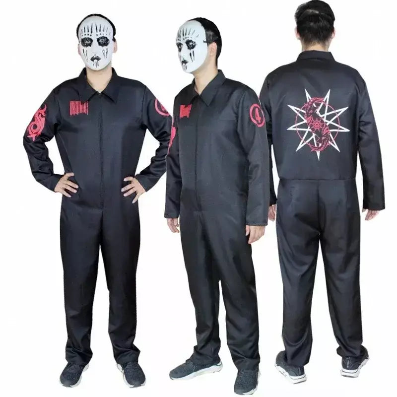 Aboutcos-mono Slipknot para homem, fantasia sem máscara para festa de Halloween, novidade