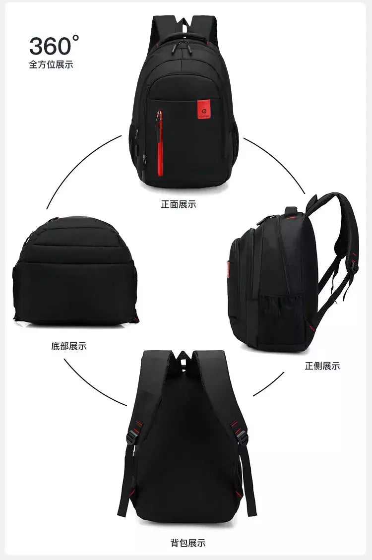 Mochila Oxford Business impermeável para homens e mulheres, bolsa para computador, mochila de viagem casual, mochila escolar luminosa, nova