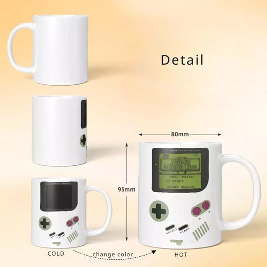 Caneca De Café Cerâmica Termocrômica Do Console De Jogos, copos De água, copos