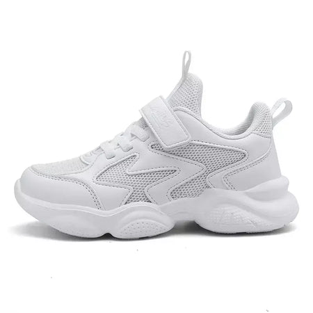 Branco crianças sapatos para meninos e meninas moda crianças confortáveis tênis respiráveis antiderrapante escola casual calçado de caminhada
