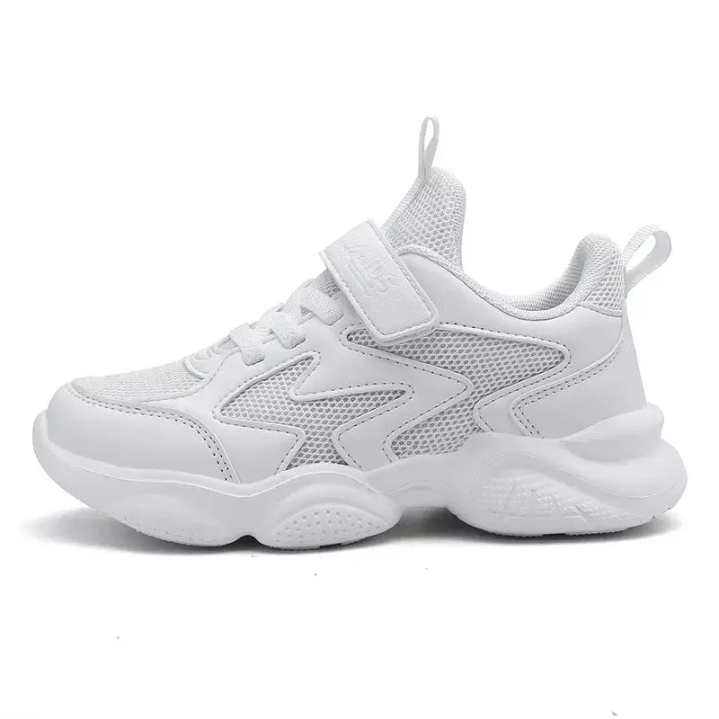 Branco crianças sapatos para meninos e meninas moda crianças confortáveis tênis respiráveis antiderrapante escola casual calçado de caminhada
