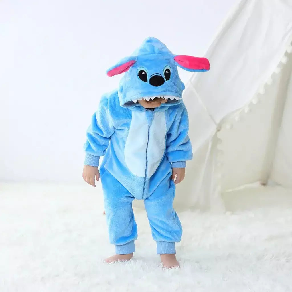 Bebê recém-nascido ponto animal dos desenhos animados macacão roupas meninas pijamas manga longa com capuz onesies infantil meninos trajes para o dia das bruxas