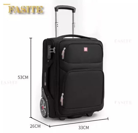 Trolley impermeável mochila com rodas grandes, continuar, viagem preguiçosa, bagagem de mão, novo, 22";;VERDADEIRO;;"a,19