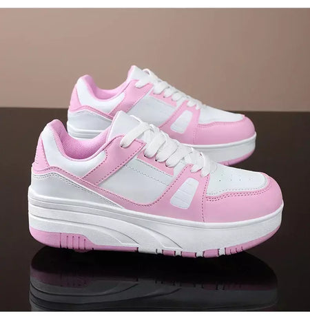 Sapatos de rolo de quatro rodas meninos meninas sapatos de caminhada casuais esportes ao ar livre slide e psiquiatra estudantes da escola polias sapatos tênis