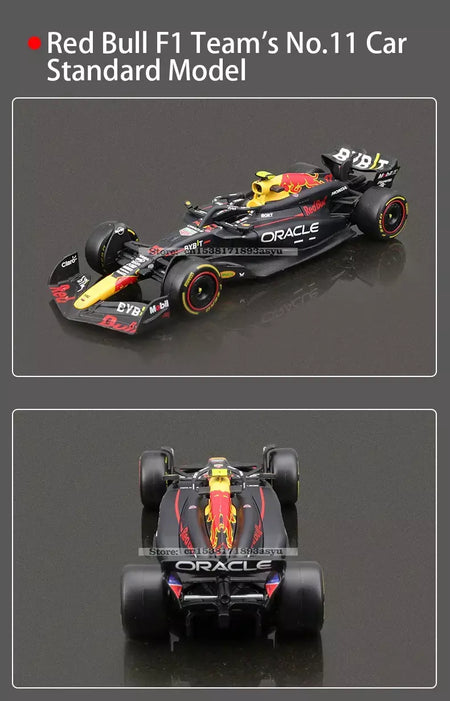 Bburago 1:43 2024 RB20 F1 Red Bull Racing TAG Heuer 2023 RB19 Miami # 1 Verstappen # 11 Brinquedo modelo fundido para carro em liga Perez