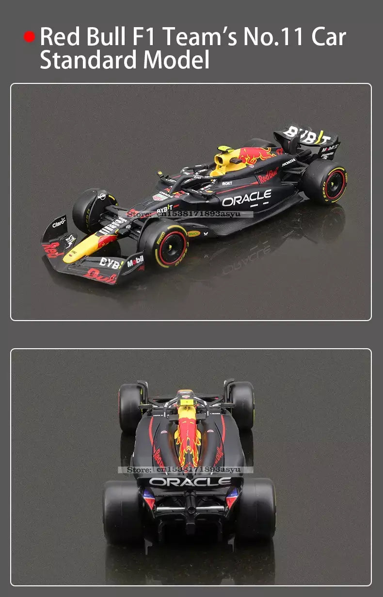 Bburago 1:43 2024 RB20 F1 Red Bull Racing TAG Heuer 2023 RB19 Miami # 1 Verstappen # 11 Brinquedo modelo fundido para carro em liga Perez