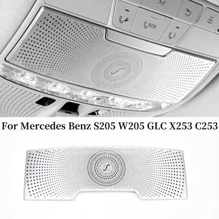 Para mercedes benz classe c w205 glc luz de leitura do carro capa guarnição decoração tiras interior telhado quadros da lâmpada acessórios automóveis