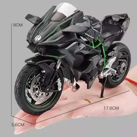 1:12 kawasaki h2r bwm s1000rr liga motocicleta brinquedos diecast carro em miniatura roda dianteira direção moto crianças presente de natal