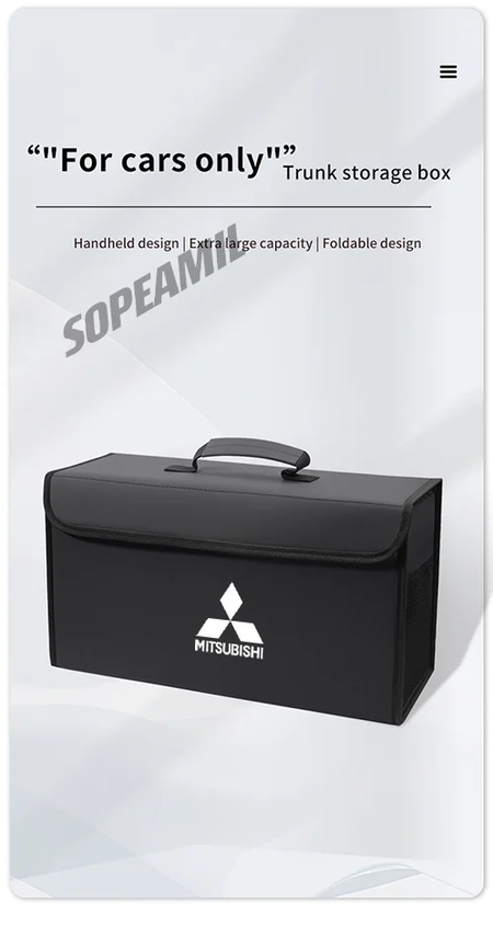 Caixa organizadora de porta-malas de carro, caixa traseira, armazenamento de arrumação, para mitsubishi outlander pajero asx colt lancer l200 triton ralliart