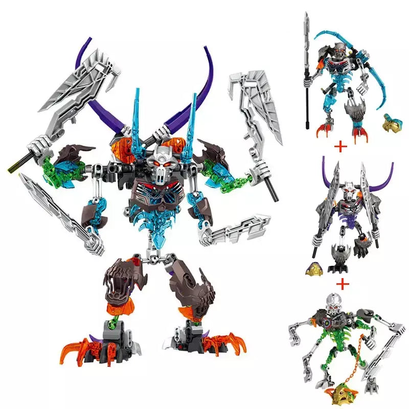 Bionicle Warriors Crânio Figuras de Ação Coleção Blocos de Construção Umarak Uxar Máscara Mestre Storm Beast Anime Tijolos Brinquedo Presentes para Crianças