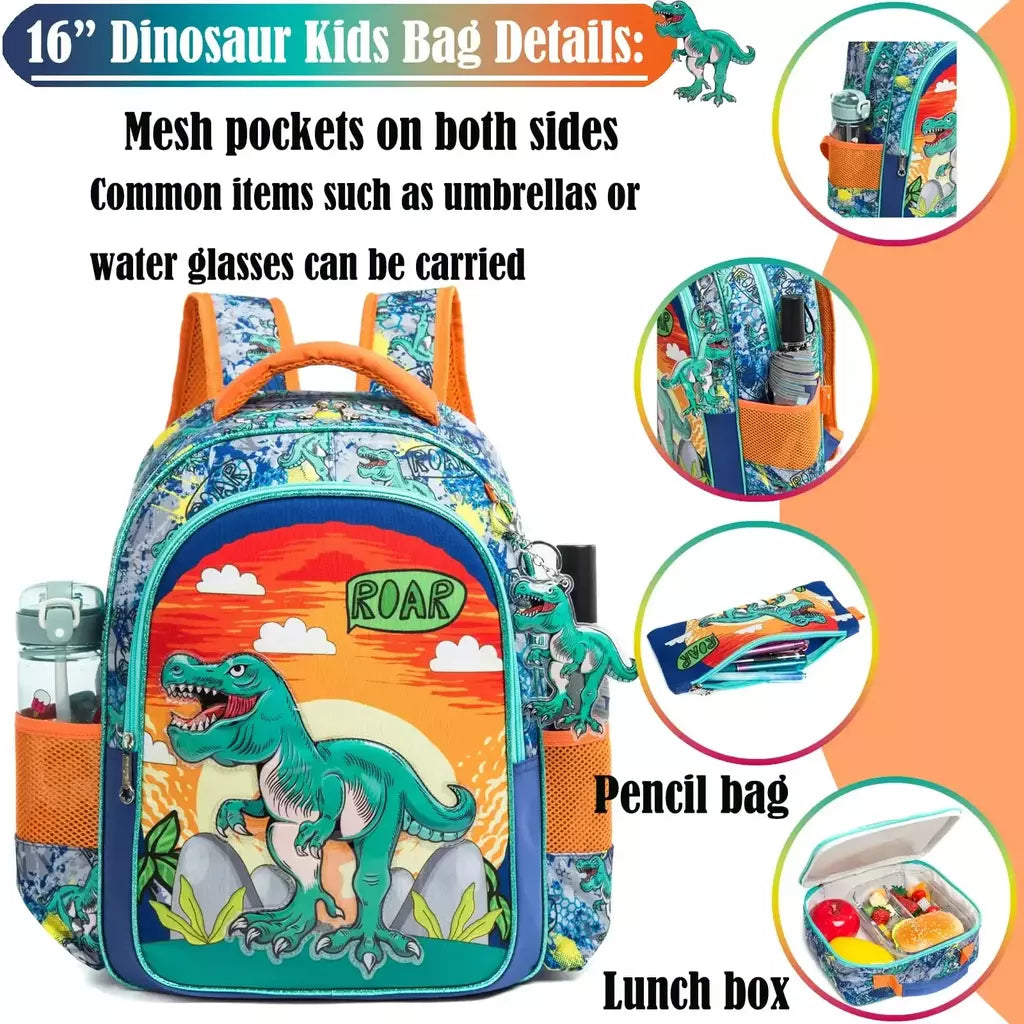 Bikab-Mochila Astronauta para Meninos, Mochilas Escolares, Bookbag para Crianças, Dinossauros, Kawaii, Novo Estilo