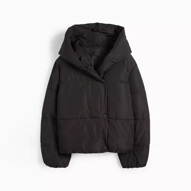 Inverno quente curto puffer jaquetas feminino solto parkas casaco moda com capuz pão jaqueta outwear algodão-acolchoado jaqueta