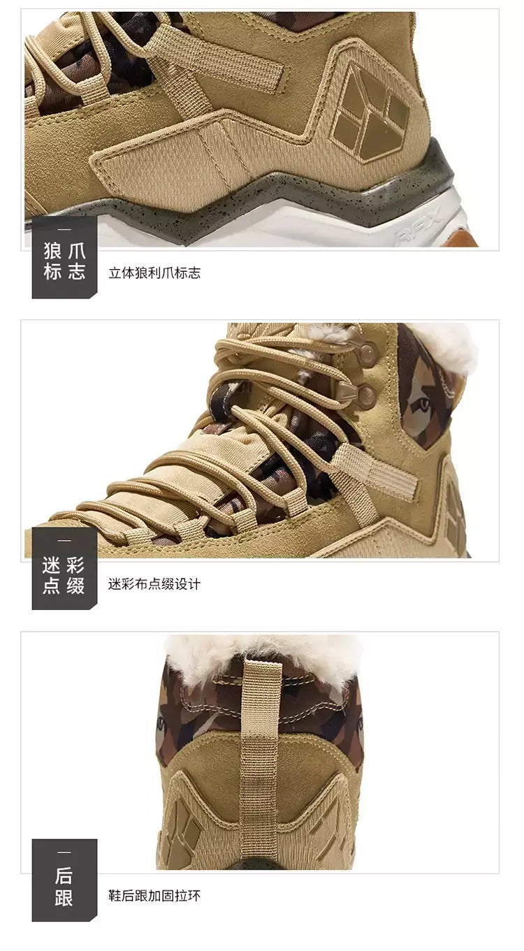 Rax à prova dwaterproof água caminhadas sapatos homens inverno ao ar livre tênis para homens botas de neve de pelúcia montanha botas de neve turismo ao ar livre sapato de corrida