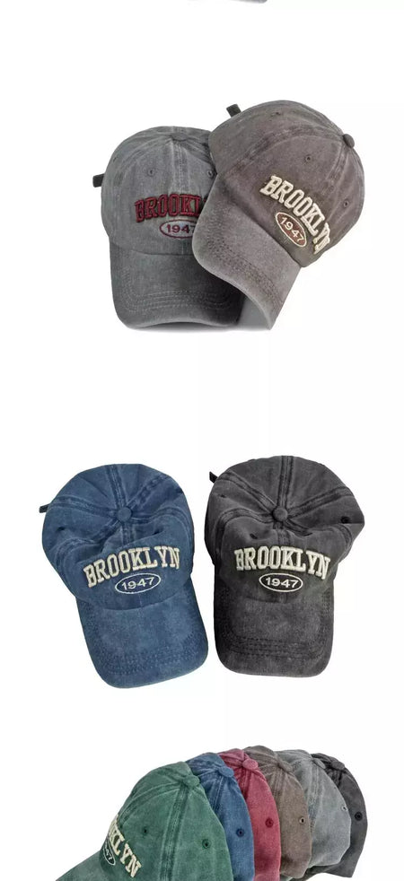 Boné de beisebol para quatro temporadas masculino e feminino, casual retrô lavado de algodão, bordado snapback, proteção solar unissex, verão, 4 estações