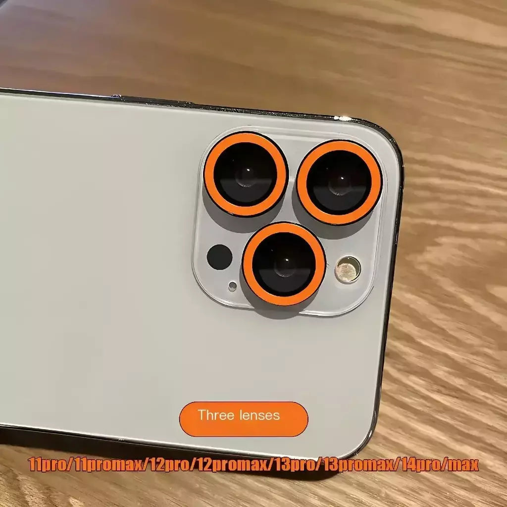 Película protetora de câmera de cerâmica luminosa, 2-3 peças para iphone 16 12 13 14 15 pro max 15 plus 13 12 mini anel de lente tampa brilhante de vidro