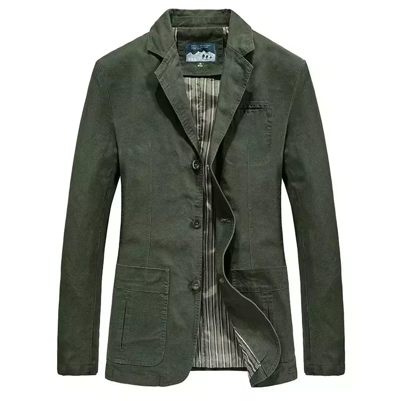 Blazers masculinos casuais de algodão, jaquetas slim fit, ternos masculinos, casacos de alta qualidade, tamanho 4XL
