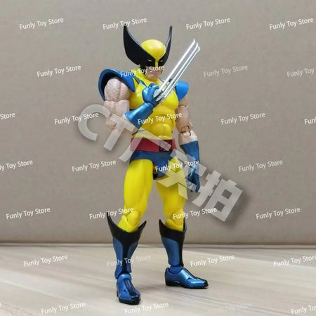 Em estoque ct brinquedos wolverine mafex 138 figura marrom 096 azul quadrinhos ver amarelo x-men anime figura de ação estatueta presentes personalizados brinquedos